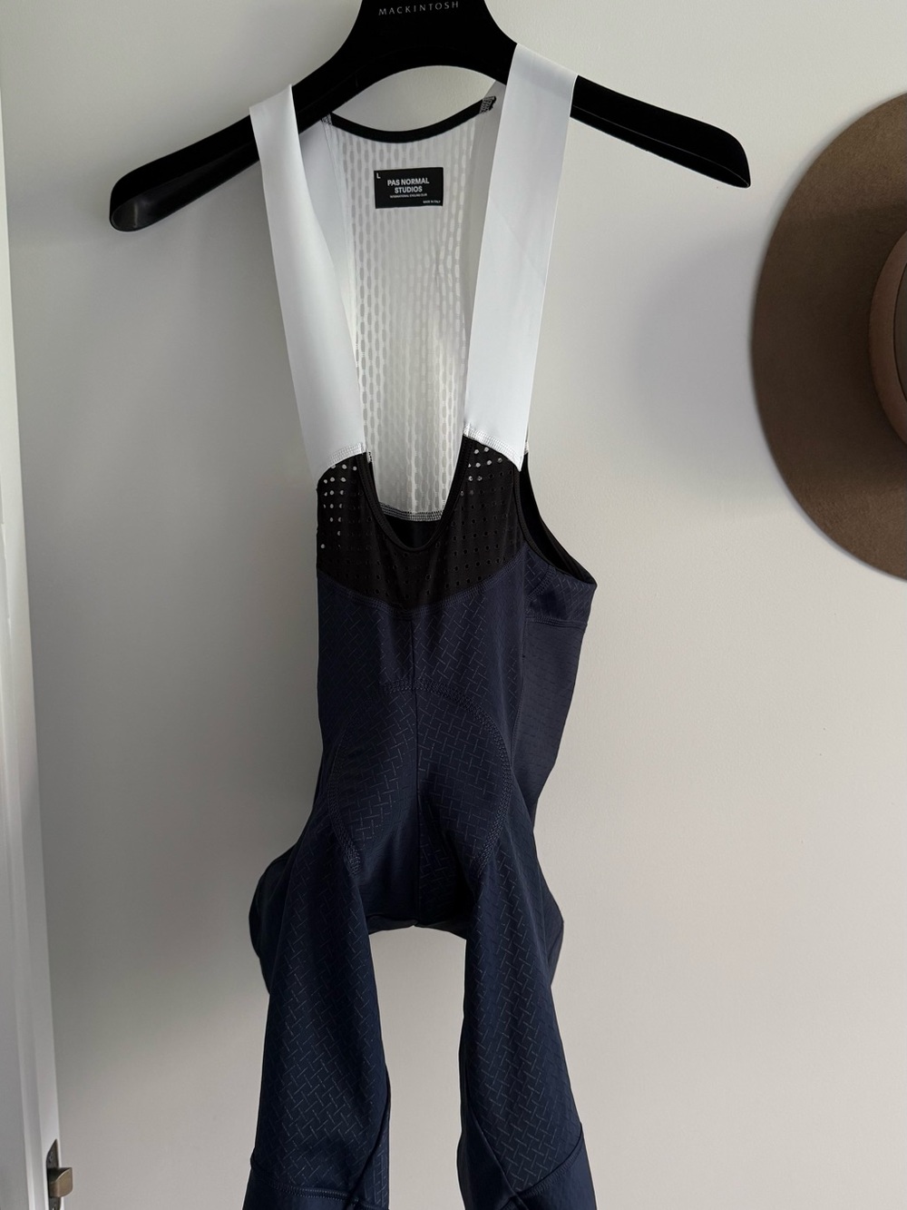 Pas Normal Studios White/Navy Cycling Bib Shorts